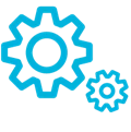 Icon of two cogwheels 