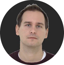 a man looking at the camera